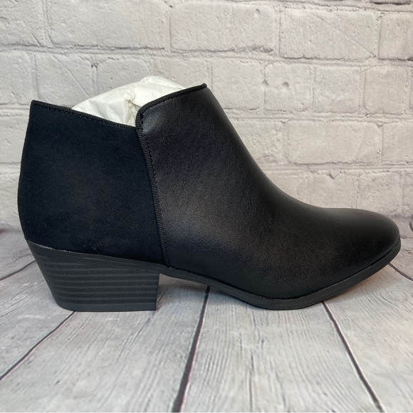 STYLE & CO Wileyy Ankle Booties Black Smooth Microsuede - Picture 11 of 16